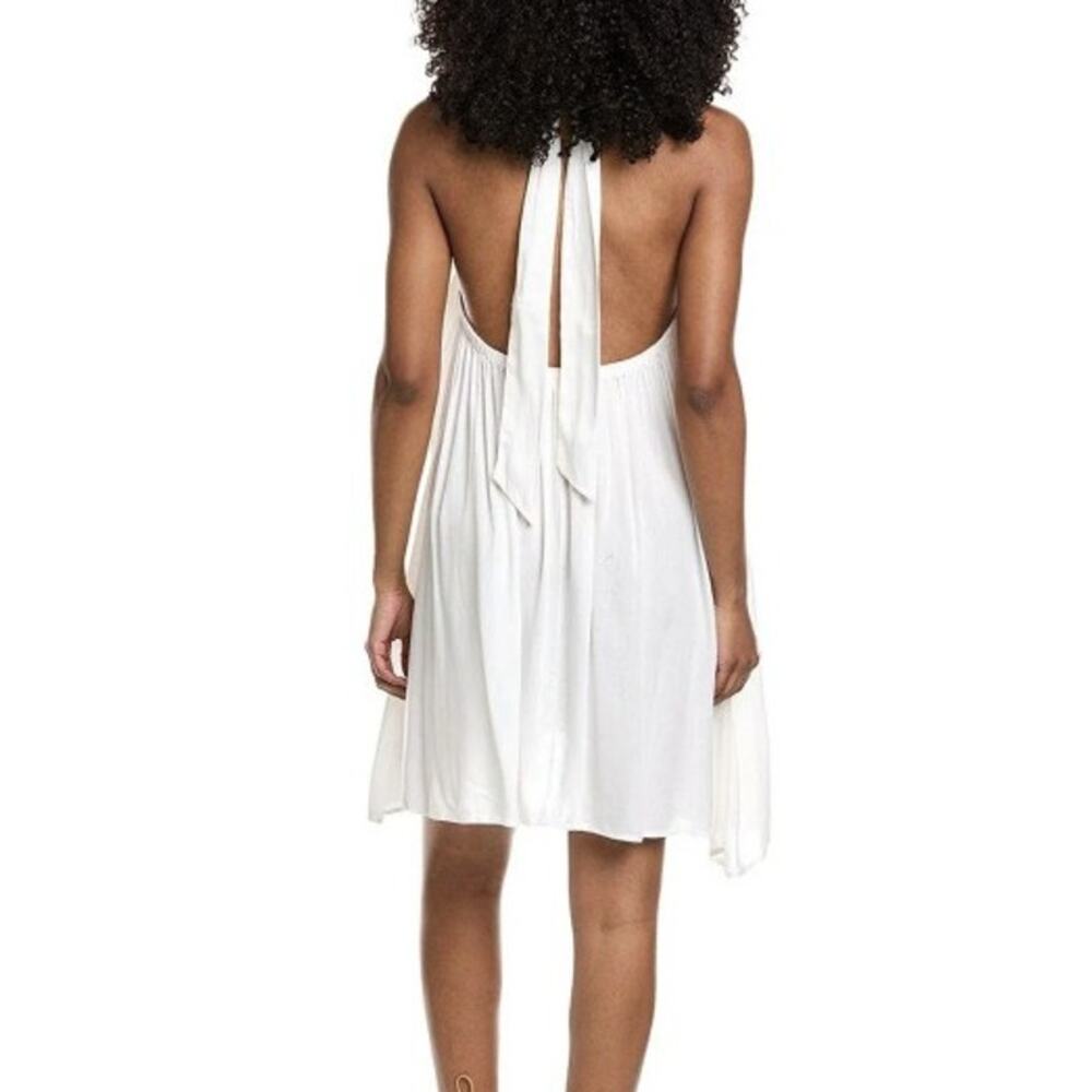 NWT Elan Women's White Halter Self-tie Neck Open Back S Dress Sz M pockets - Picture 5 of 11